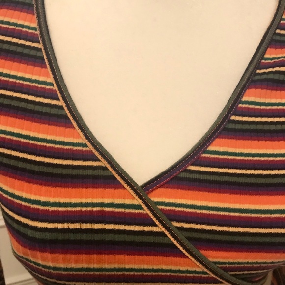 Striped Urban Outfitters v-neck top - Picture 3 of 3